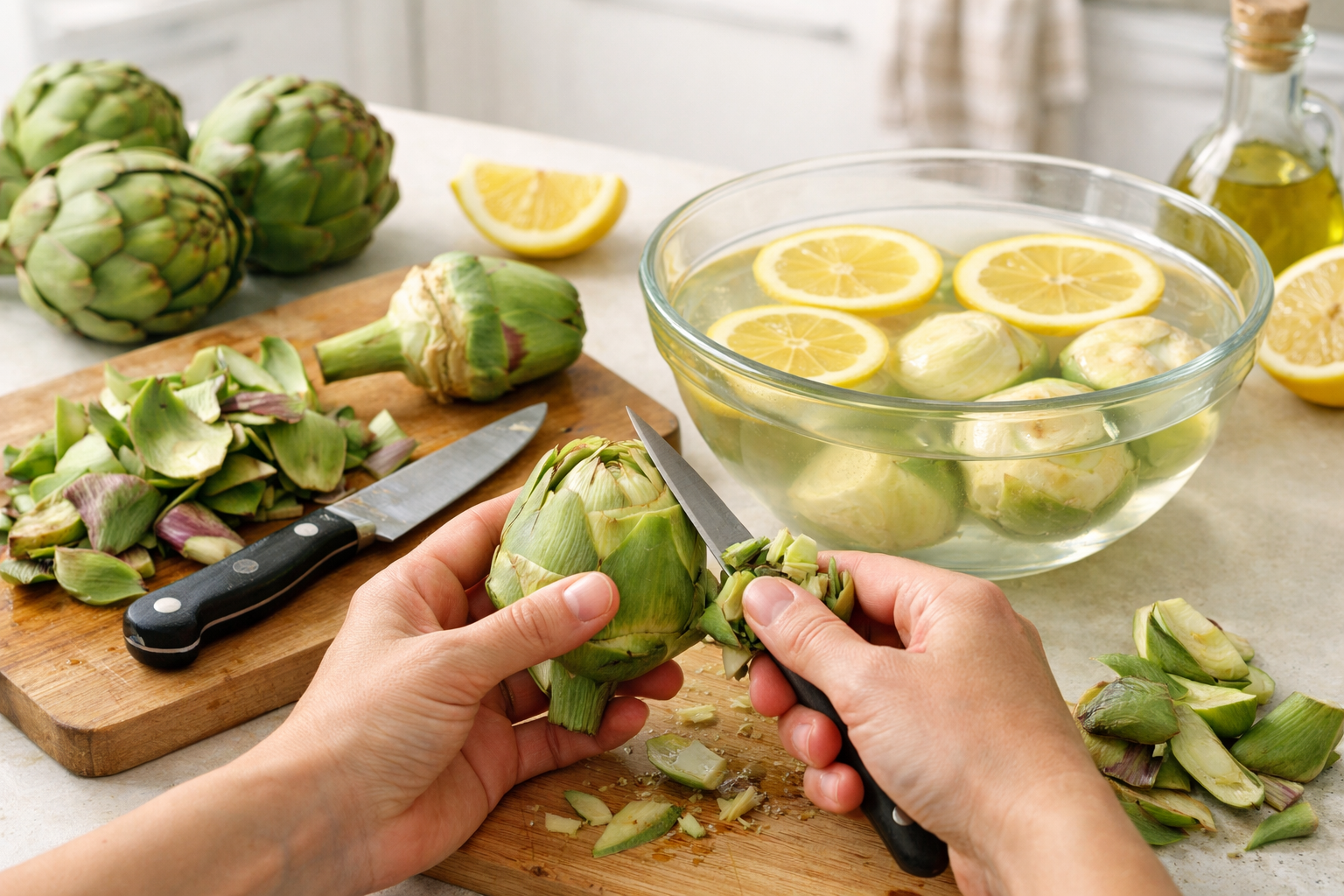 Enginar hazırlama aşaması