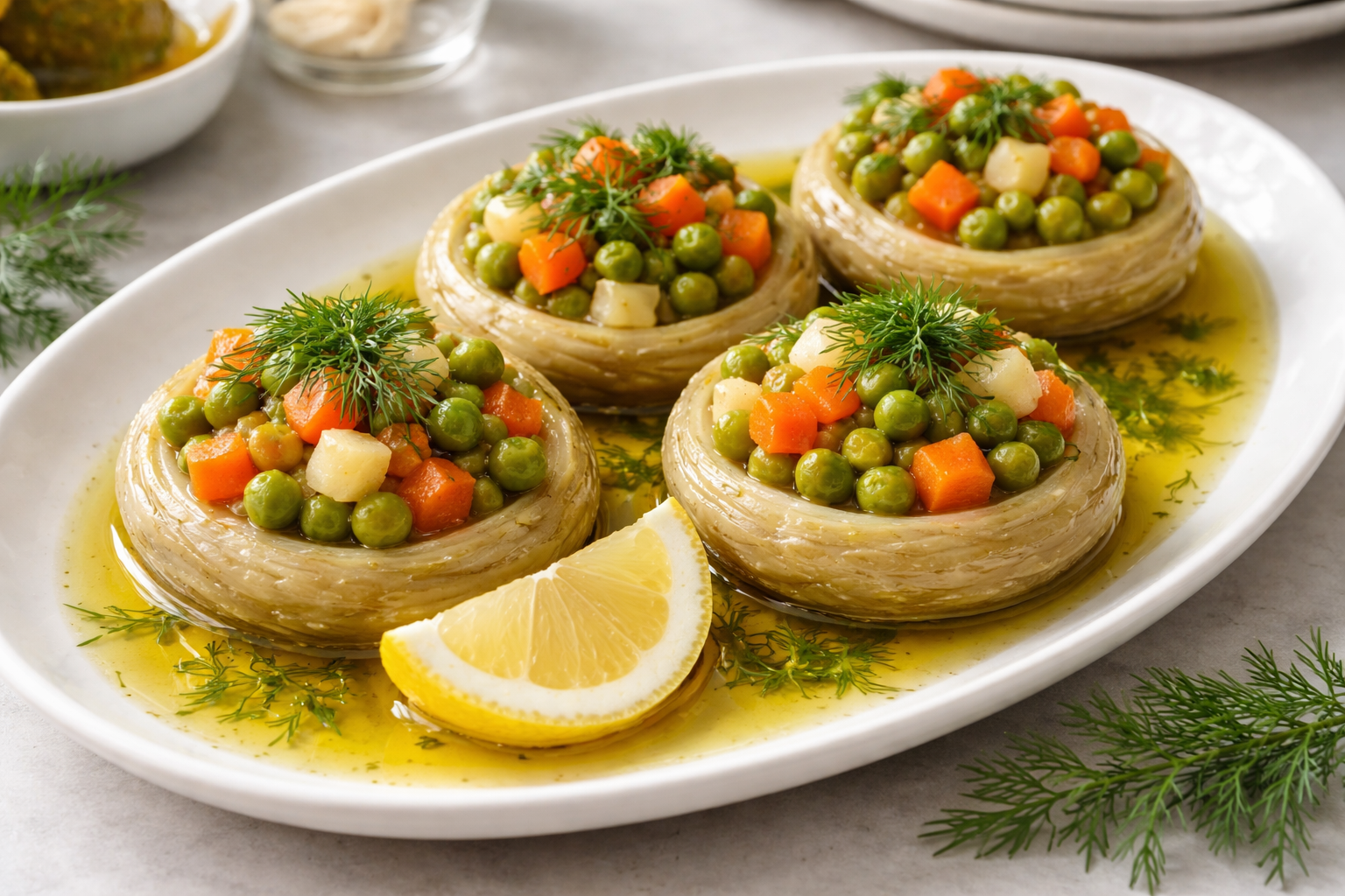 Zeytinyağlı enginar servisi