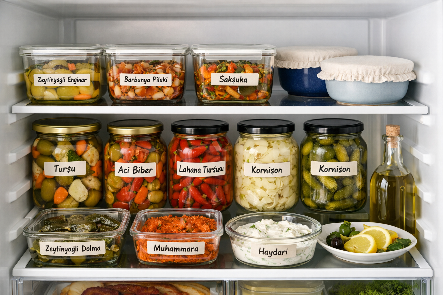 Zeytinyağlı yemek saklama