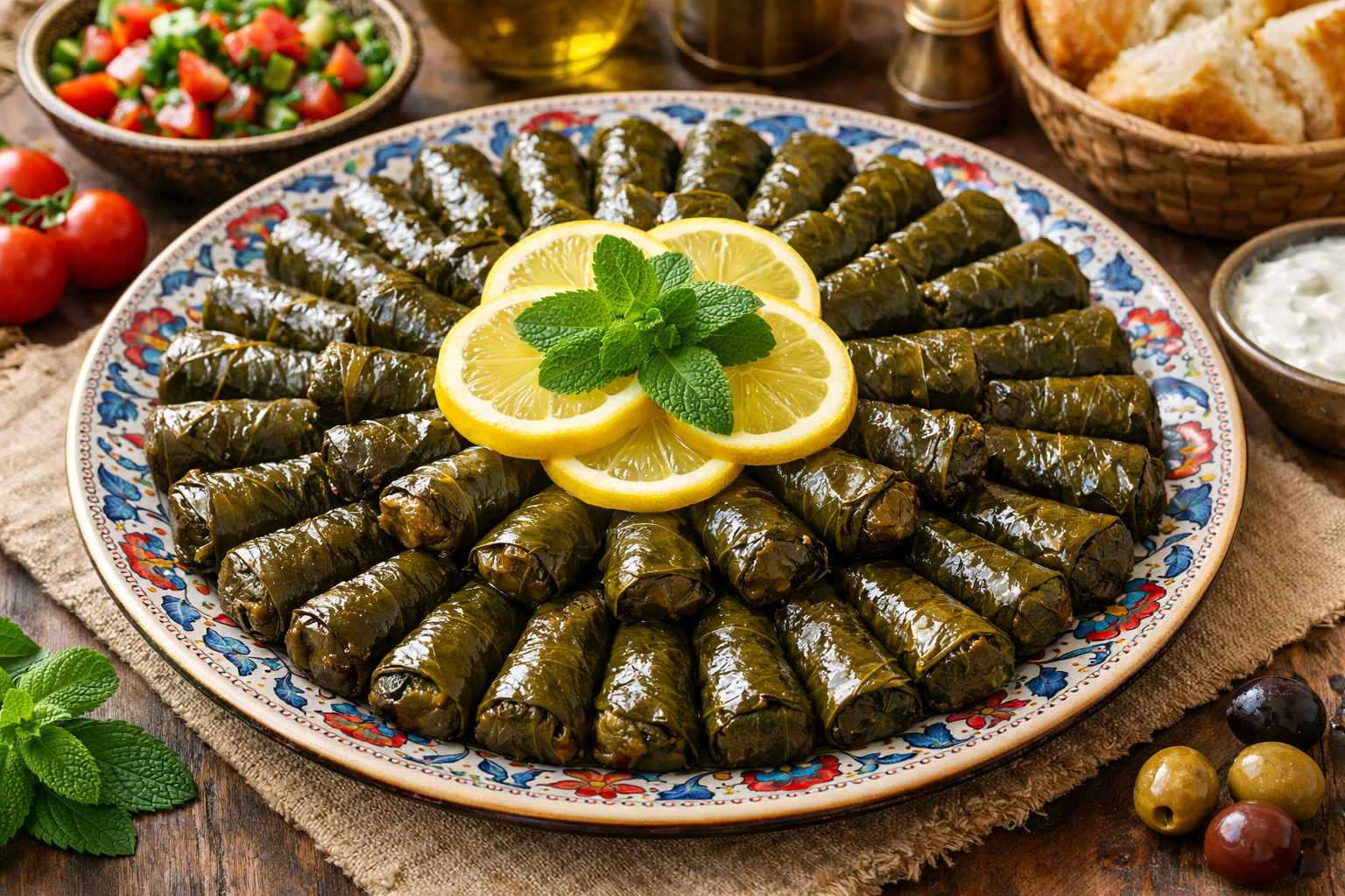 Yaprak sarma tabağı