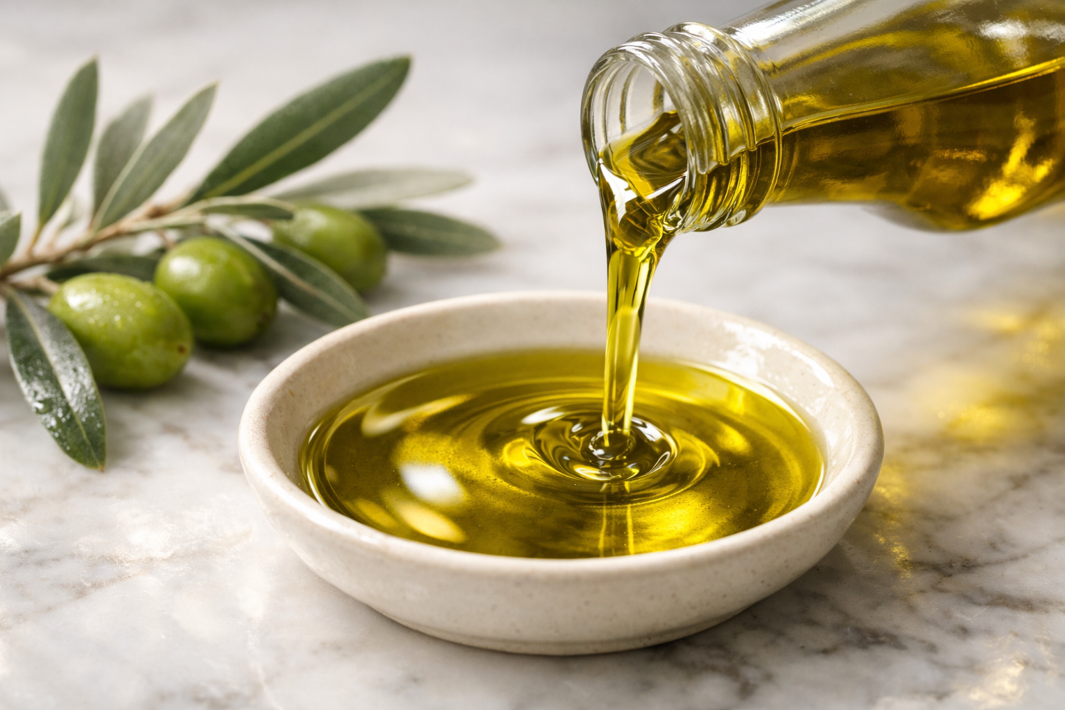 Zeytinyağı dökülen tabak